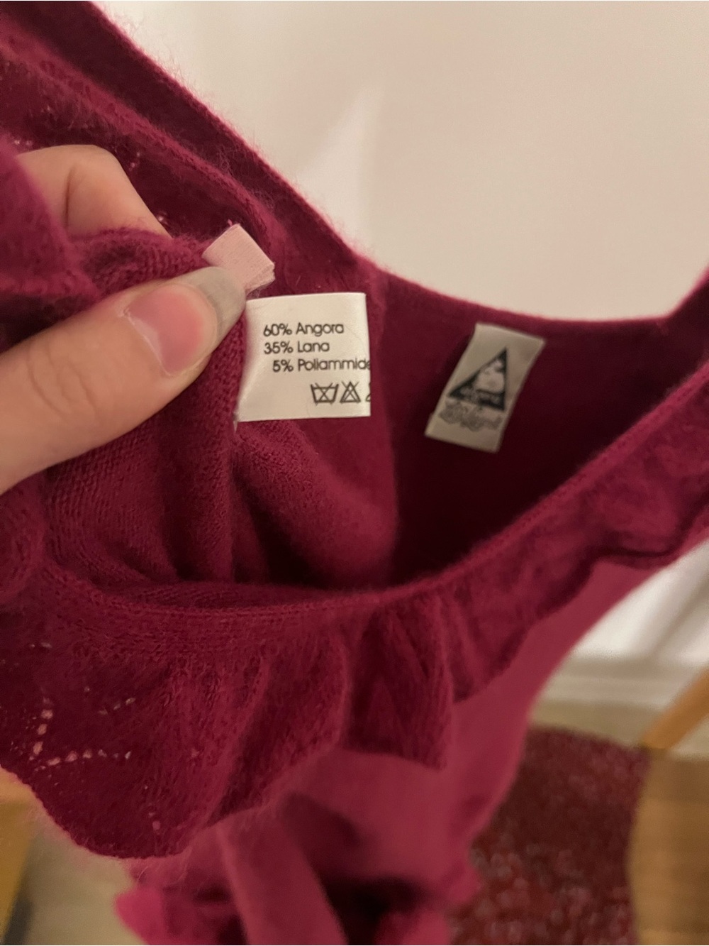 Luisa Spagnoli Ruffle Knit Angora Mini Dress - Picture 9 of 12